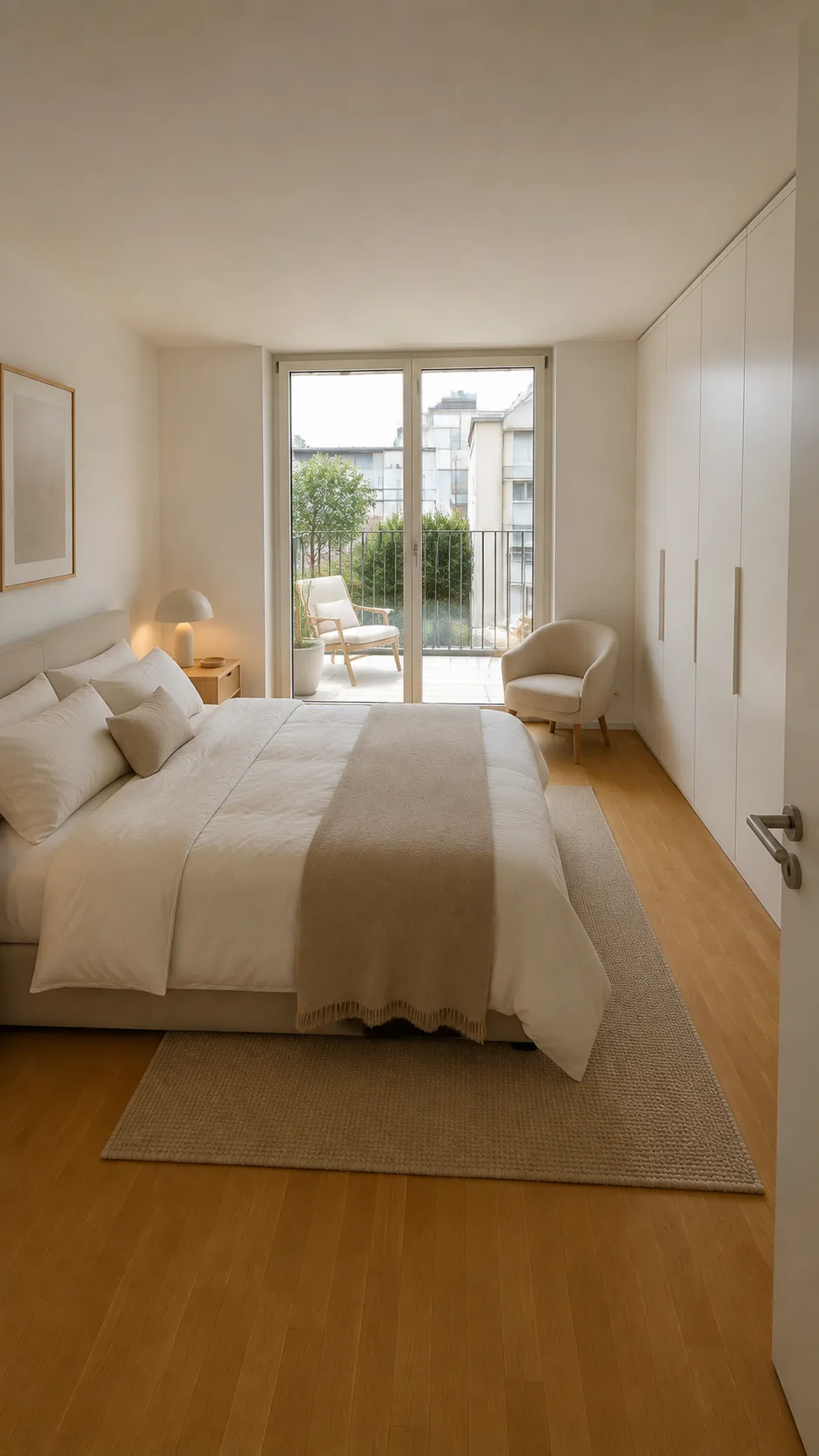Schlafzimmer, eingerichtet, Visualisierung