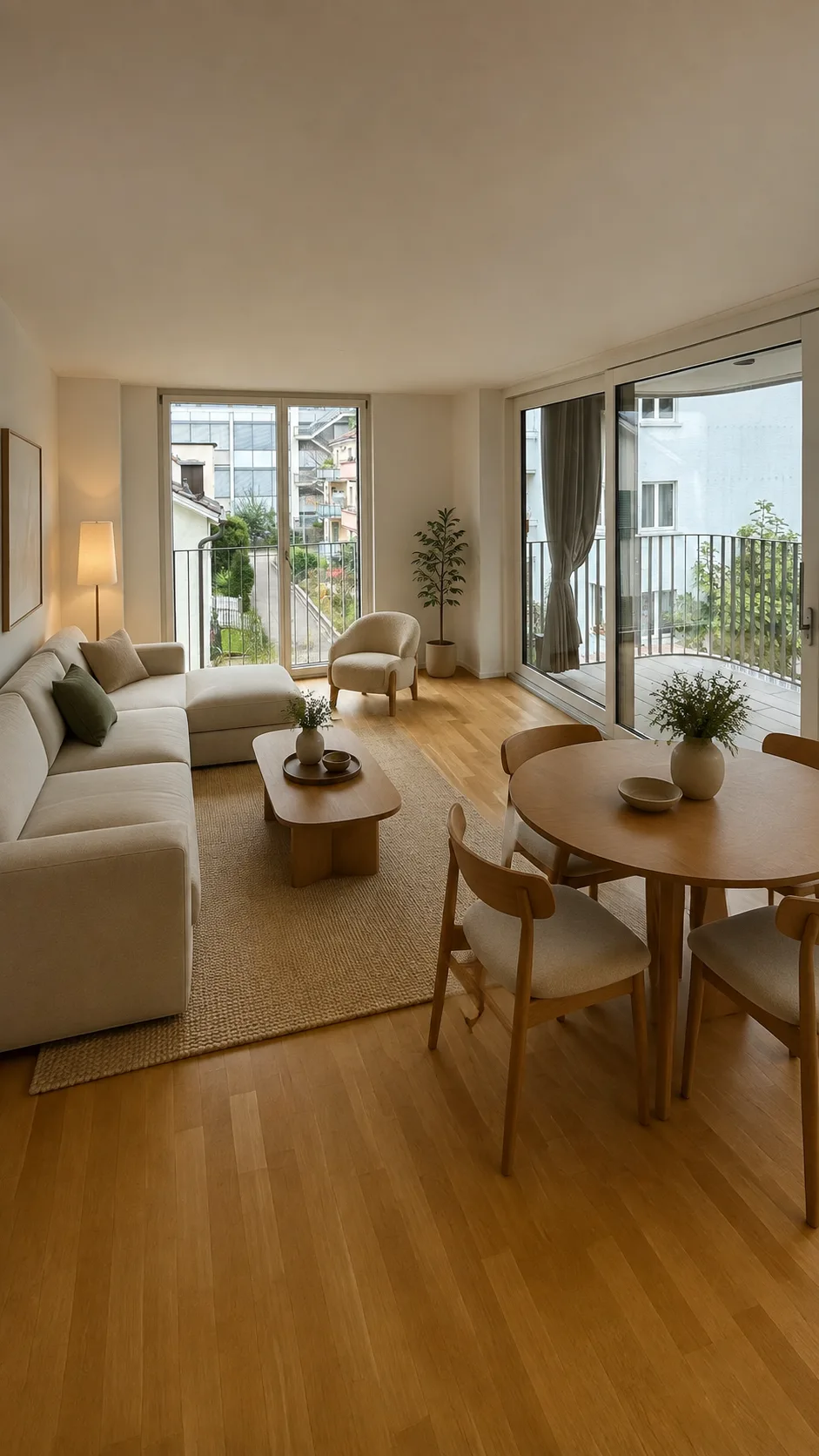 Wohnzimmer, eingerichtet, Visualisierung